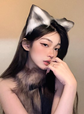 猫耳朵发箍女兽耳头箍cos头饰