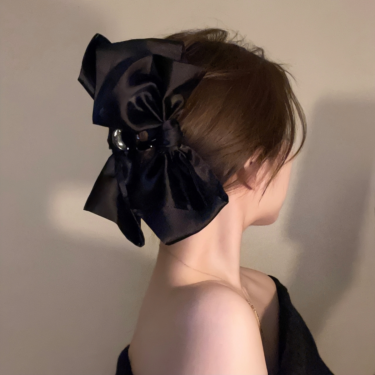 大号蝴蝶结抓夹高端发夹鲨鱼夹