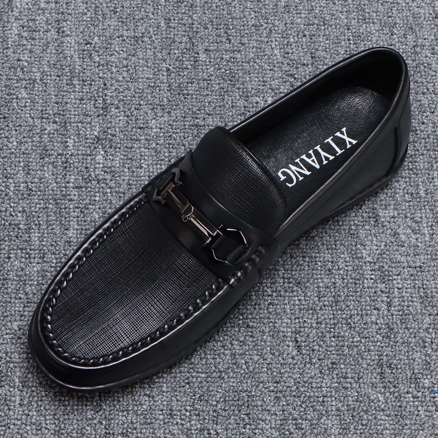 纯皮豆豆鞋男款头层牛皮舒适轻便百搭休闲鞋2026新款春季男士鞋子