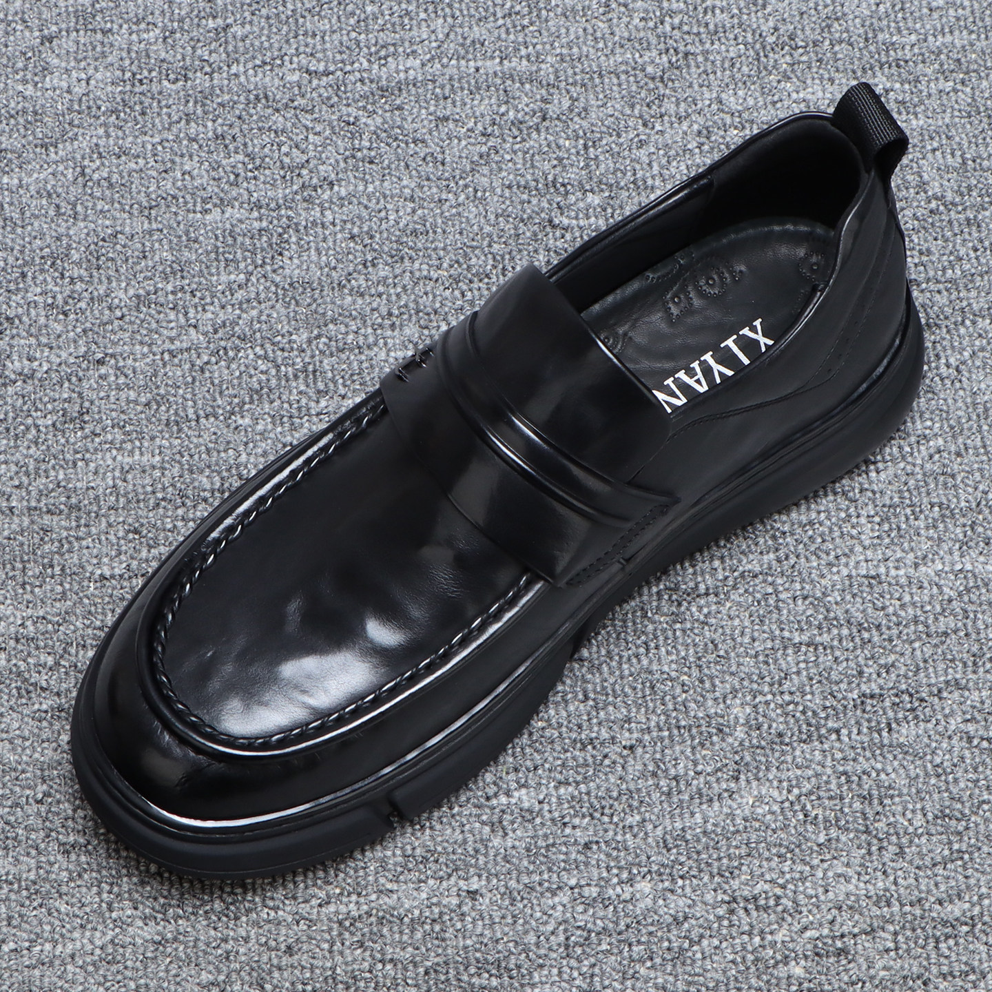 真皮男鞋2025新款一脚蹬休闲皮鞋男款年轻人百搭软底商务牛皮鞋子