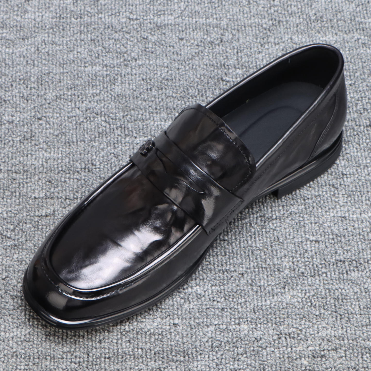 男士皮鞋男款软底一脚蹬商务休闲