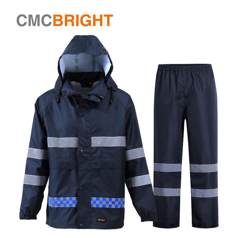 CMCBRIGHT反光雨衣套装R24002N高亮反光保安环卫工地防水分体雨衣
