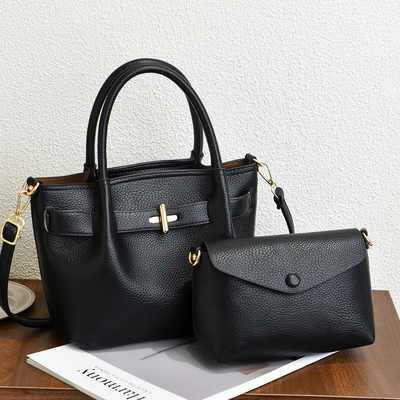 秋冬款女士包婆婆子母包斜挎女土包手提包冬天妈妈大容量大气两用