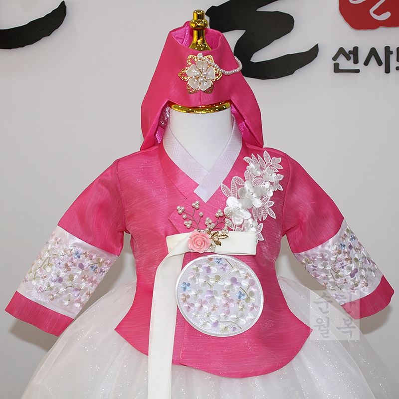 韩国白色纱裙演出儿童礼服