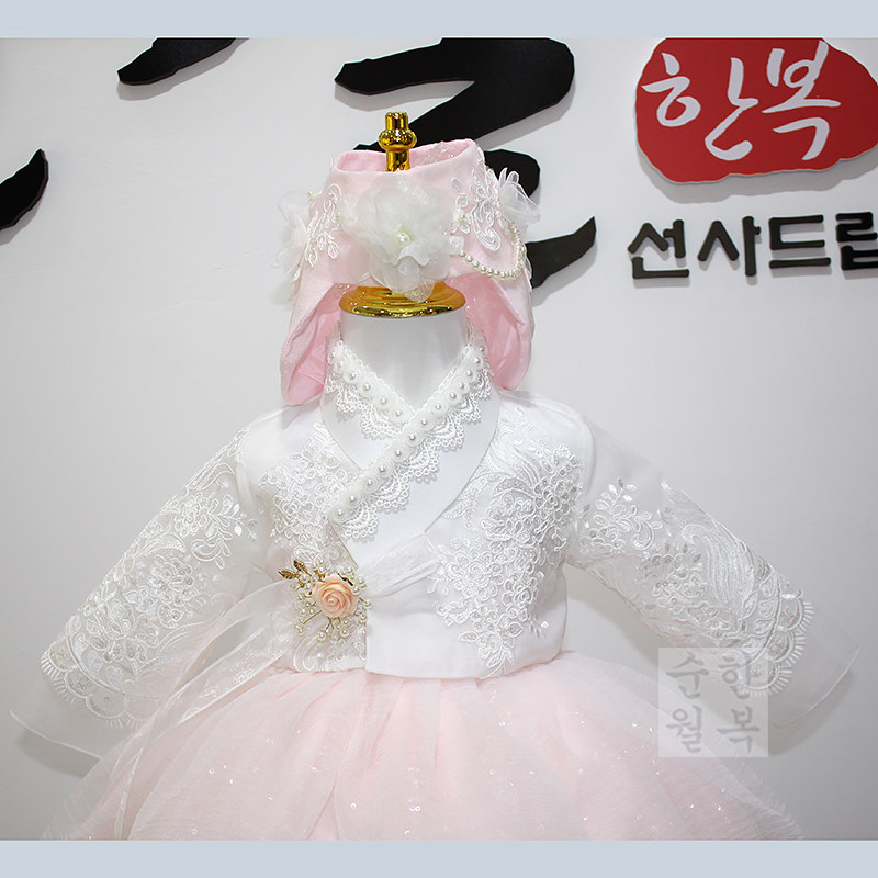 儿童礼服韩服韩国宫廷改良女童公主裙女孩纱裙蓬蓬演出服装E00117
