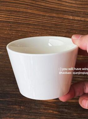 浅瑾秋秋 白色ins简约小茶杯陶瓷马克杯猪口杯水杯酸奶杯小巧家用