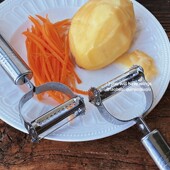 浅瑾秋秋 304不锈钢两用削皮刀刮皮刀多功能土豆刨丝家用厨房神器