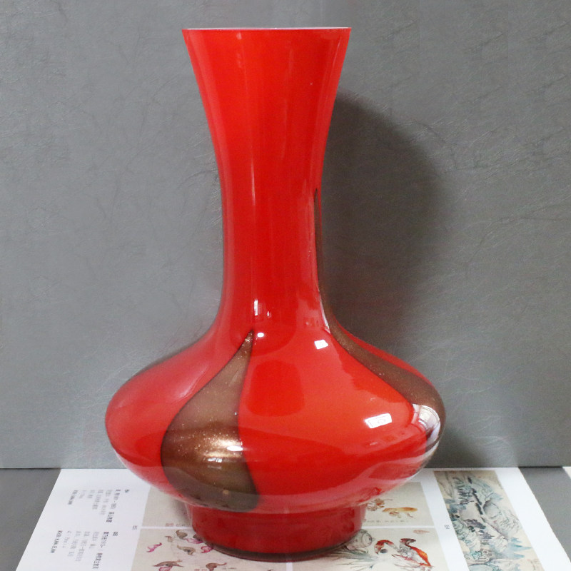 70年代手工玻璃花瓶 怀旧装饰影视道具摆设民俗 老玻璃老花瓶抽象