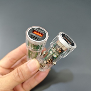 出口东南亚实45W车载快充QC3.0 PD25W手机充电器金属USB双口type