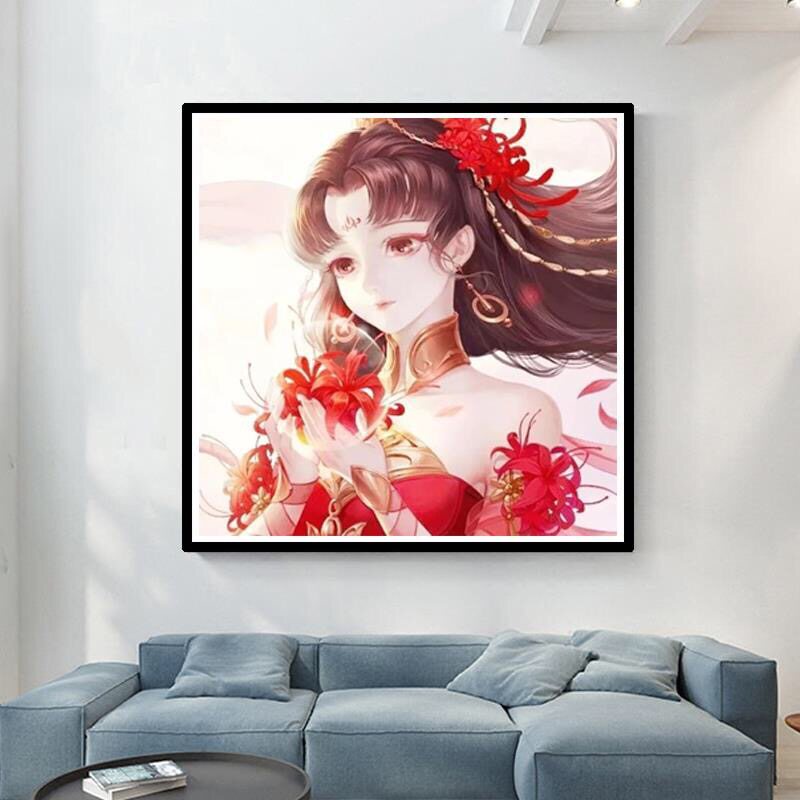 卡通动漫古风美少女彼岸花