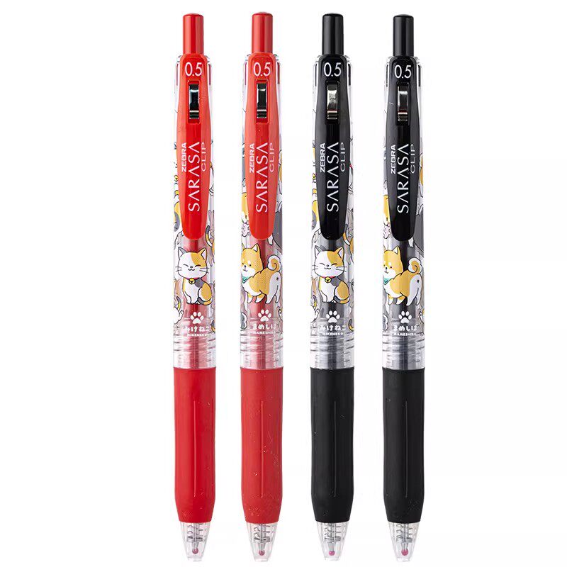 日本zebra斑马限定柴犬JJ15中性笔按动mindwave联名水笔黑色0.4mm