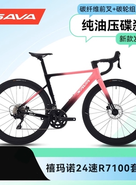 SAVA EX7-S铝合金公路车碳轮油压碟刹24速弯把公路自行车萨瓦EX7S