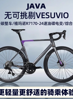 JAVA佳沃维苏威24速弯把电变碳纤维公路自行车油碟VESUVIO-R7170
