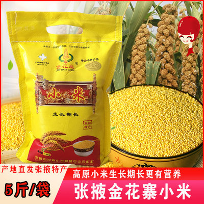 正宗金花寨黄小米月子新米小米粥五谷杂粮粗粮5斤装甘肃张掖特产