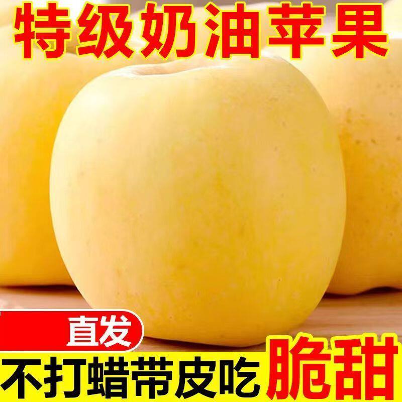 甘肃粉面香甜黄元帅苹果水果黄香蕉平果奶油金帅萍果新鲜采摘