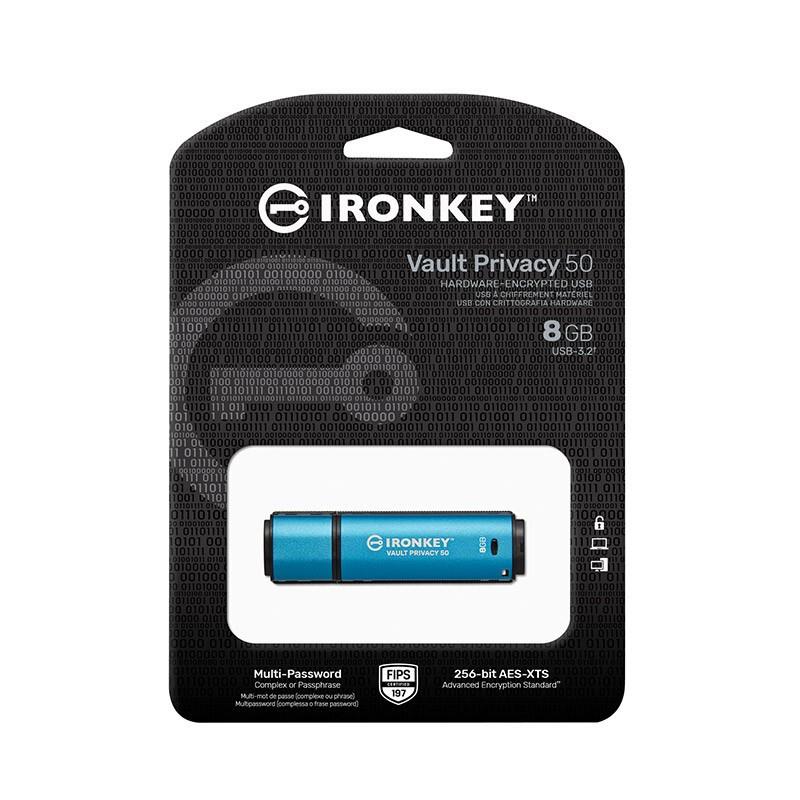 金士顿 IKVP50 U盘 8G 16G 32G 64G 128G 256GB加密写保护 USB3.2