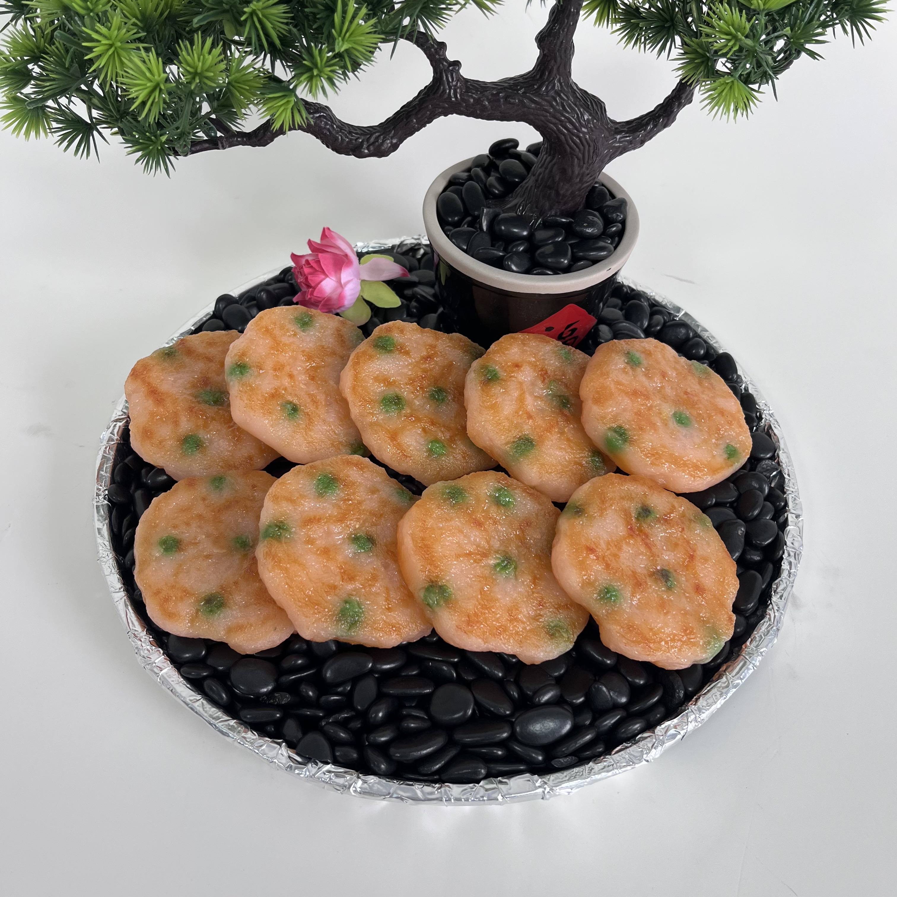 仿真虾饼模型仿真煎虾饼模具仿真鸡翅法式羊排仿真铁板烧摆档模具