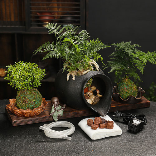 万达古法鱼缸摆件循环