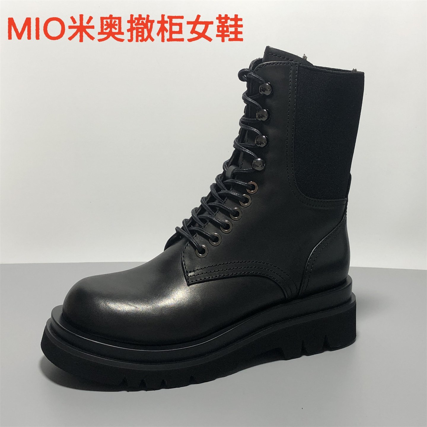MIO米奥正品撤柜断码女靴英伦风真皮马丁靴女冬季厚底粗跟短靴潮,女鞋,马丁靴,淘宝优惠券,粉丝福利购,淘宝优惠卷