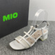 百搭T带高跟鞋 MIO米奥正品 优雅风 女韩版 时尚 撤柜真皮女鞋 粗跟凉鞋