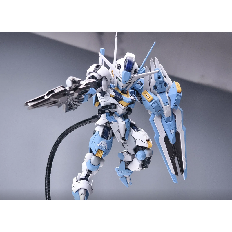 代工改色万代MGSD风灵高达 玉桂兔配色  水星的魔女Q版拼装模型
