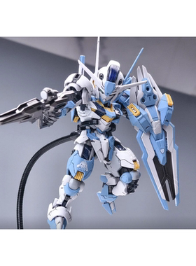 代工改色万代MGSD风灵高达 玉桂兔配色  水星的魔女Q版拼装模型