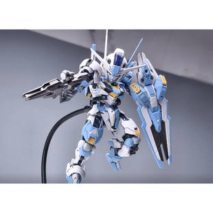 代工改色万代MGSD风灵高达 玉桂兔配色 水星的魔女Q版拼装模型