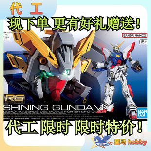 现货万代 RG闪光高达 金属色代工 改色机动武斗传多蒙卡修拼装