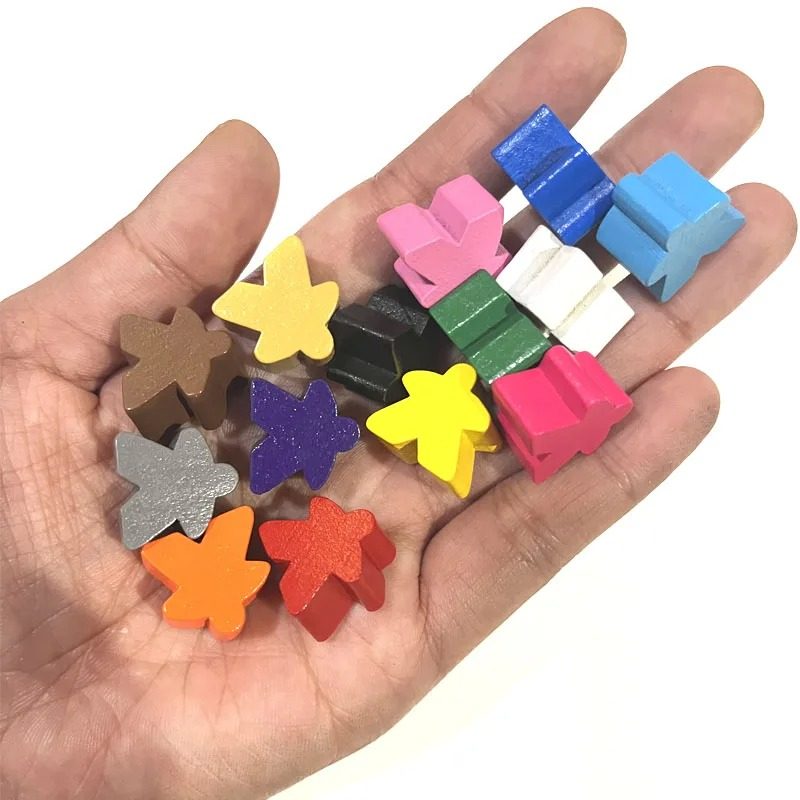桌游米宝Meeples配件diy桌面游戏棋子桌游token标记卡卡城卡卡颂