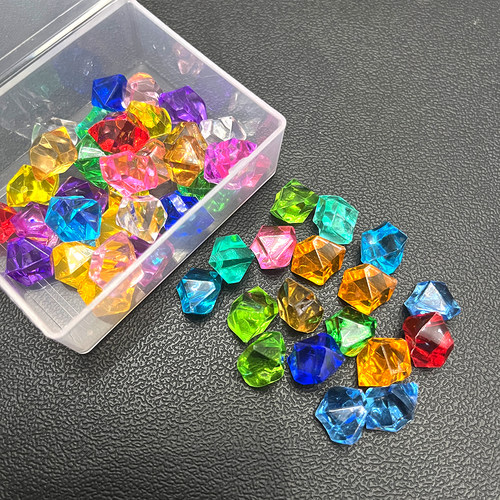 桌游配件游戏标记彩色棋子水晶米宝多色token现货璀璨宝石筹码