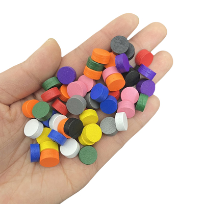 木制1cm彩色小圆片圆柱角色伤害标记Token Mark Disc 桌游配件