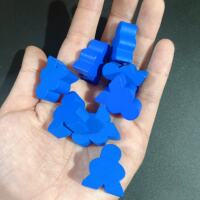 Cartoon humanoid wooden chess pieces, fashionable board game accessories, Carcassonne little figure marks, colorful children's game props, Mibao thumbnail 3