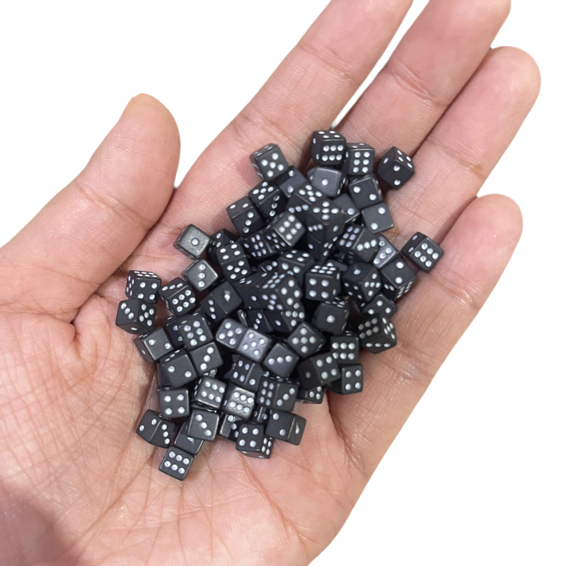 100颗5MM8毫米10/12/14/16毫米骰子#方角点数D6色子甩子骰粒筛子