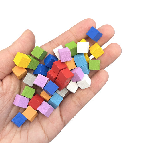 0.8厘米8mm8号实木块小方块米宝Meeples桌游配件补件木质小方格