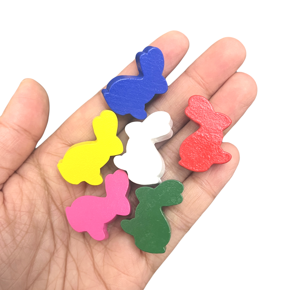 木质兔子米宝桌游Meeple配件Token桌面游戏儿童游戏棋子补充件