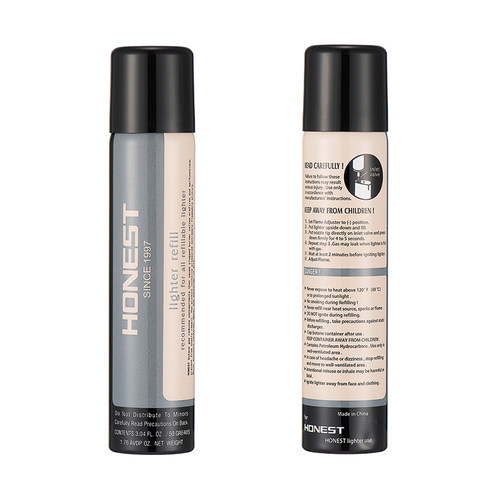 Honest百诚打火机气体高纯度安全充气打火机通用气 100ML充气配件