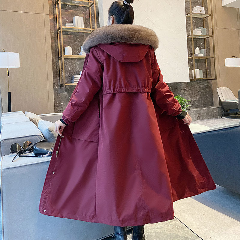 派克服2025新款仿獭兔毛皮草外套