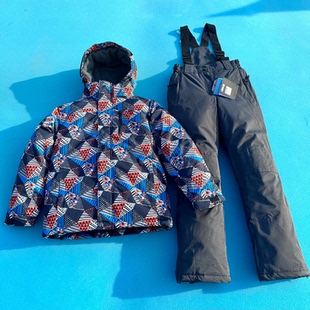 儿童滑雪服防水男女童专业连体装备套装双单板新款冬东北旅游装备