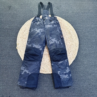 外贸儿童背带滑雪裤男女童中大童滑雪裤单双板加厚保暖防水专业