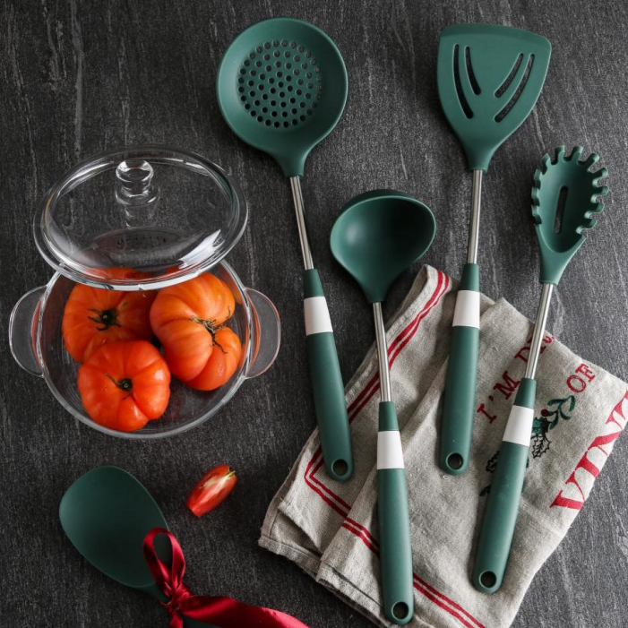 特恩斯硅胶锅铲家用炒菜铲子不粘锅专用汤勺漏勺食品级耐高温套装