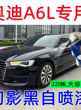 奥迪A6LQ7汽车专用自喷漆金属漆防锈墨黑幻影黑色朱鹭白色补漆笔