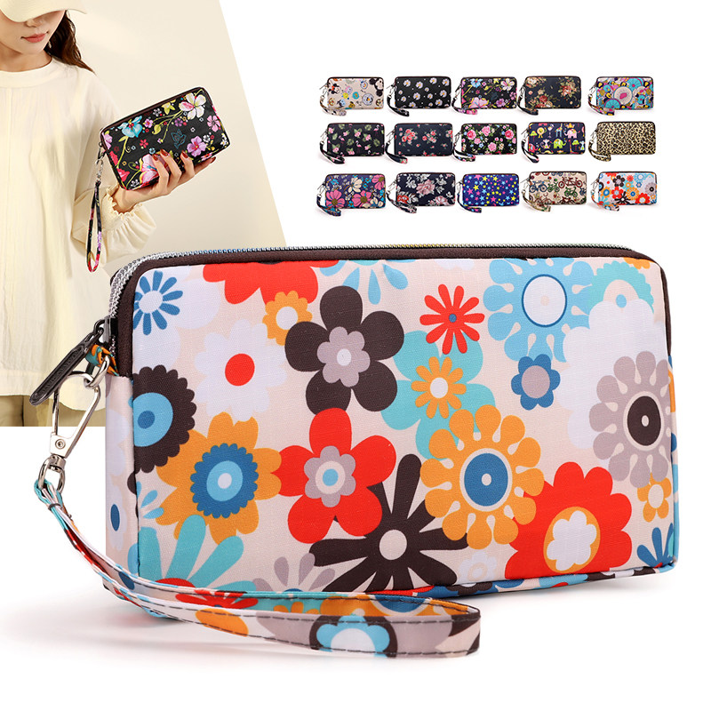 女士新款拉链零钱包单层小包大容量手拿包长款钱包轻便手机包简约