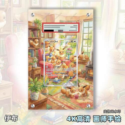伊布扩展画宝可梦拓展卡砖盾评级卡日繁中裸卡擴展手绘卡磚PTCG