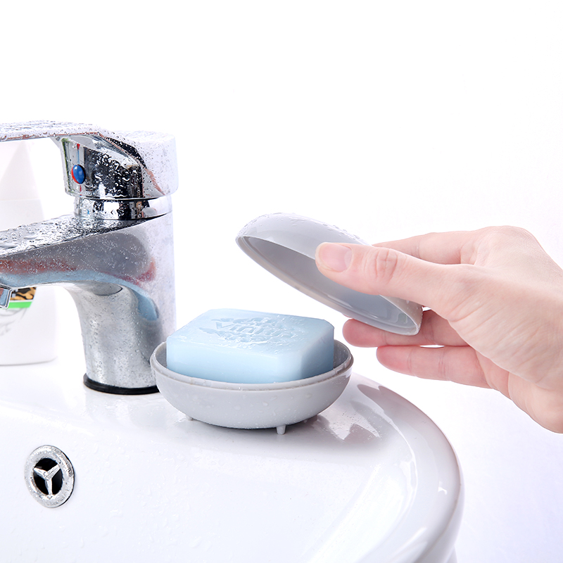 便携旅行塑料密封镂空底沥水皂盒