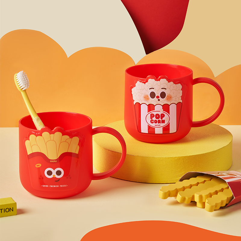 汉堡薯条漱口杯刷牙杯子