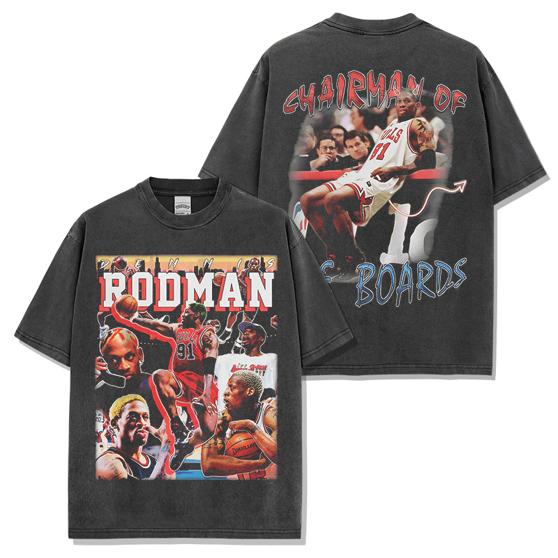 罗德曼Rodman美式球星印花短袖潮