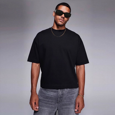 BoxyFit短宽美式小领口纯棉短袖