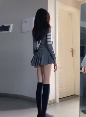 enen开衫毛衣女薄款外套短款秋季学院风辣妹紧身v领羊绒针织上衣