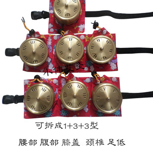 包邮加厚纯铜随身灸七联纯棉艾灸罐胃部腰腹部艾炙盒温灸器可拆型