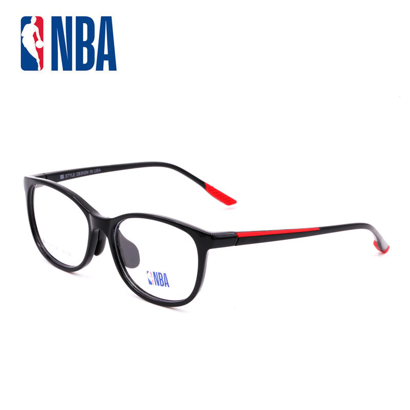 NBA836硅胶儿童小学生近视防紫外防辐射眼镜框架男孩女孩黑色全框